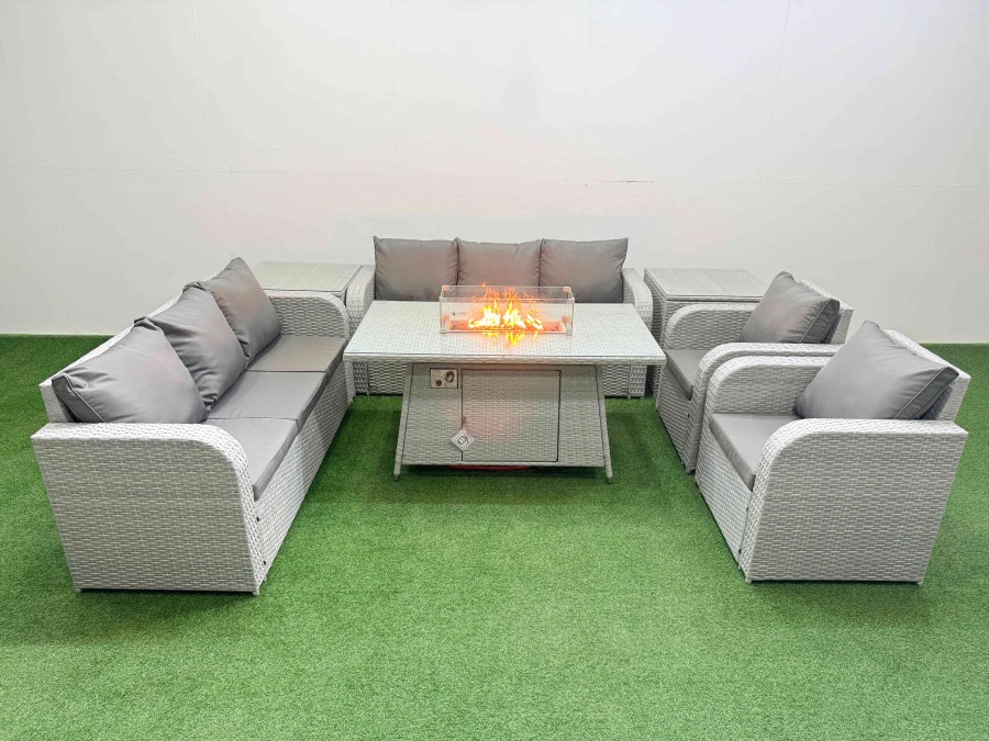 Click to view product details and reviews for Fimous Pe Rattan High Back Lounge Sofa Set Patio Firepit Dining Table Chairs Set With 3 Seater Sofa Reclining Chair 2 Side Table Light Grey. Click to view product details and reviews for Fimous Pe Rattan High Back Lounge Sofa Set Patio Firepit Dining Table Chairs Set With 3 Seater Sofa Reclining Chair 2 Side Table Light Grey.