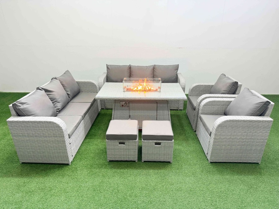 Click to view product details and reviews for Fimous Pe Rattan High Back Lounge Sofa Set Patio Firepit Dining Table Chairs Set With 3 Seater Sofa Reclining Chair Stools Light Grey. Click to view product details and reviews for Fimous Pe Rattan High Back Lounge Sofa Set Patio Firepit Dining Table Chairs Set With 3 Seater Sofa Reclining Chair Stools Light Grey.