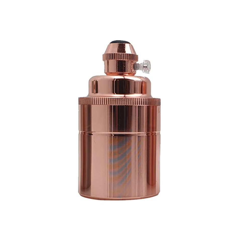 Click to view product details and reviews for Vintage Industrial Lamp Light Bulb Holder Edison E27 Fitting Uk1270 Type 1 Rose Gold.