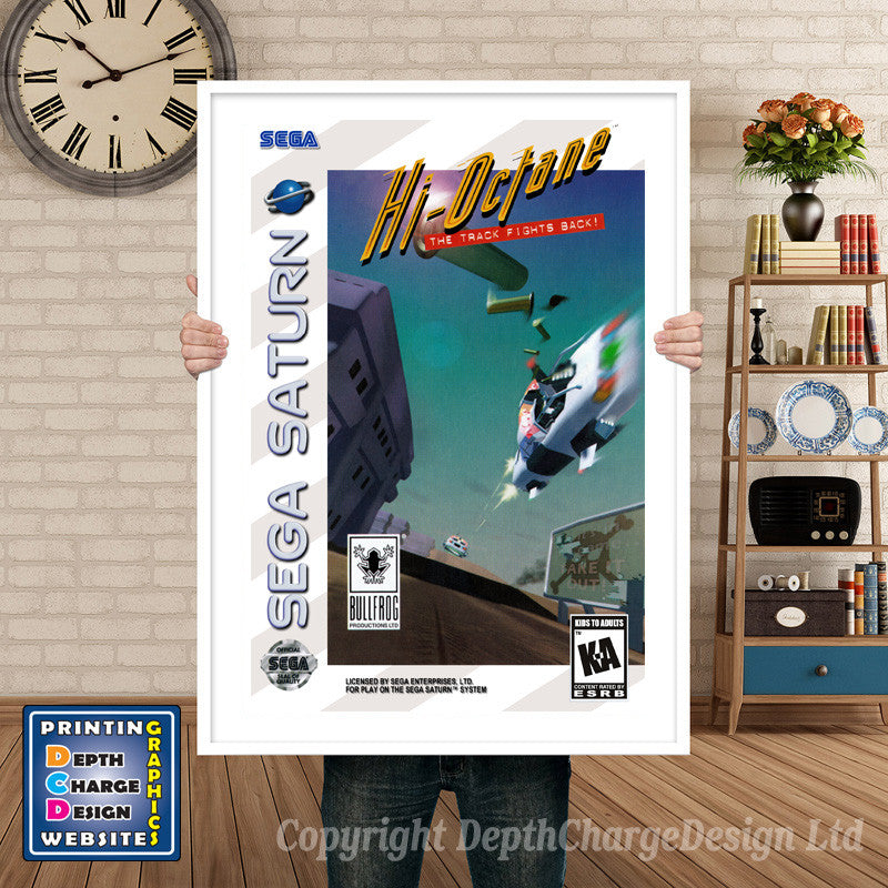 Octane Poster Sega Saturn Hi Octane Game Inspired Retro Poster | Cazaar