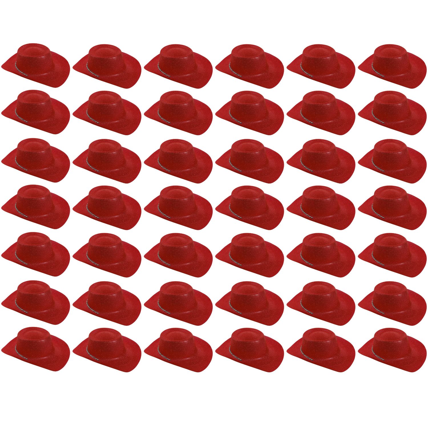 Click to view product details and reviews for Red Glitter Cowboy Hat Pack Of 48.