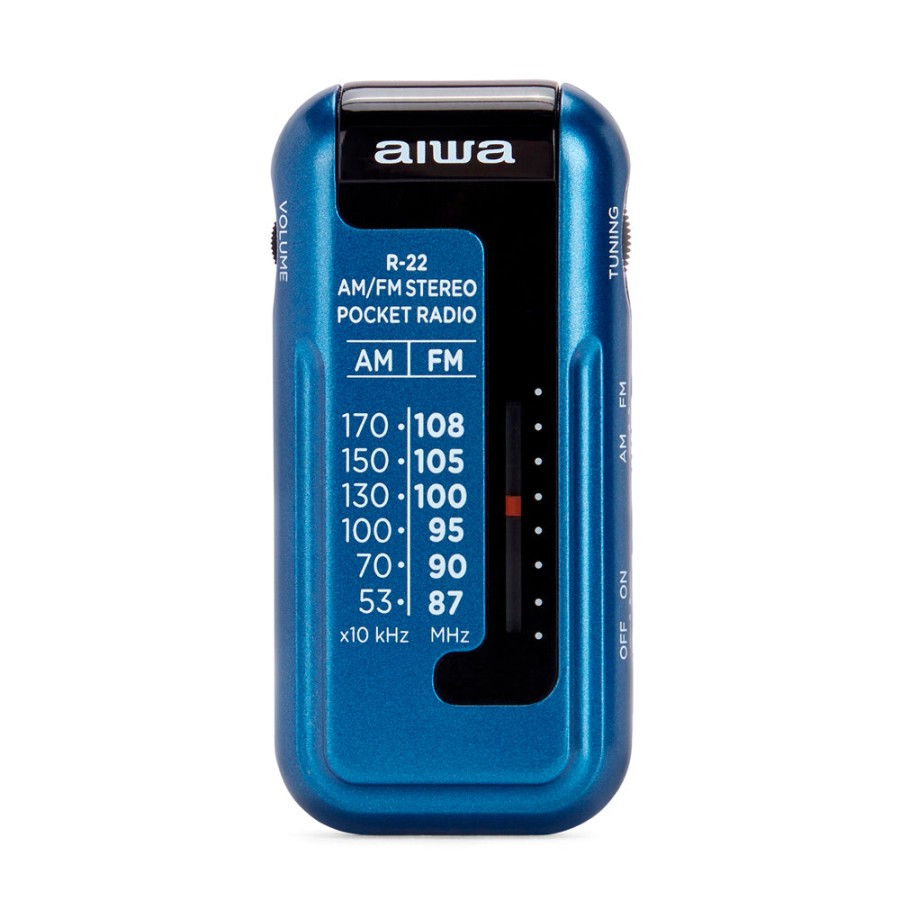 Aiwa R-22 MW/FM Stereo Pocket Radio With Headphones