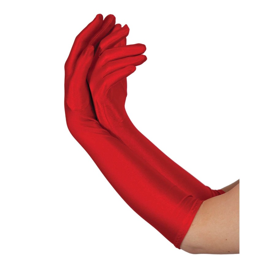 Click to view product details and reviews for Womens Long Gloves Fancy Dress Flapper Burlesque Opera Red.
