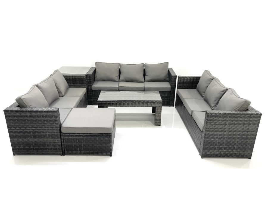 Click to view product details and reviews for Fimous Outdoor Garden Furniture Set 10 Seater Rattan Sofa Set With Coffee Table Big Footstool Side Table Dark Grey Mixed. Click to view product details and reviews for Fimous Outdoor Garden Furniture Set 10 Seater Rattan Sofa Set With Coffee Table Big Footstool Side Table Dark Grey Mixed.