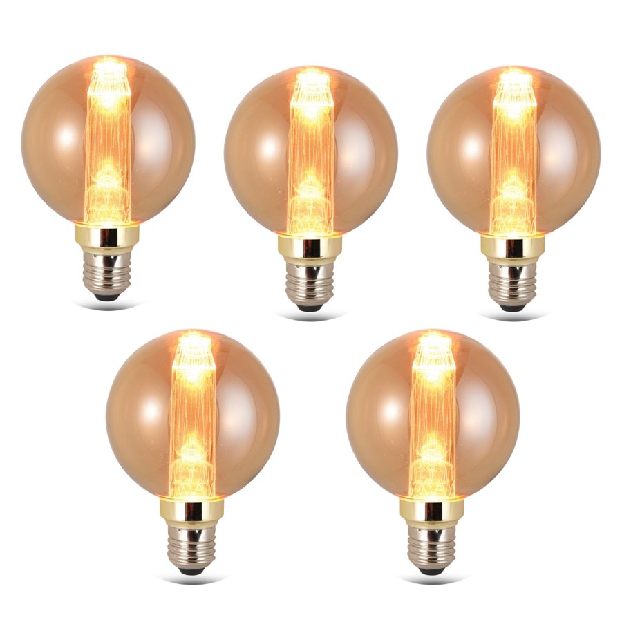 Click to view product details and reviews for Vintage G80 Globe E27 Filament Light Bulb 3w Decoration Light 5063 Pack 05.