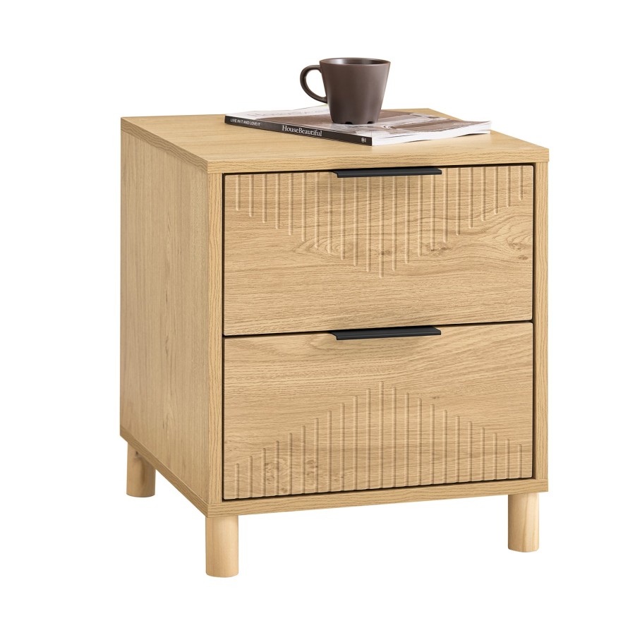 Click to view product details and reviews for Sobuy Fbt166 N Bedside Table Bedside Cabinet Nightstand With 2 Drawers Side Table For Bedroom Living Room Natural W40 X D42 X H47cm.