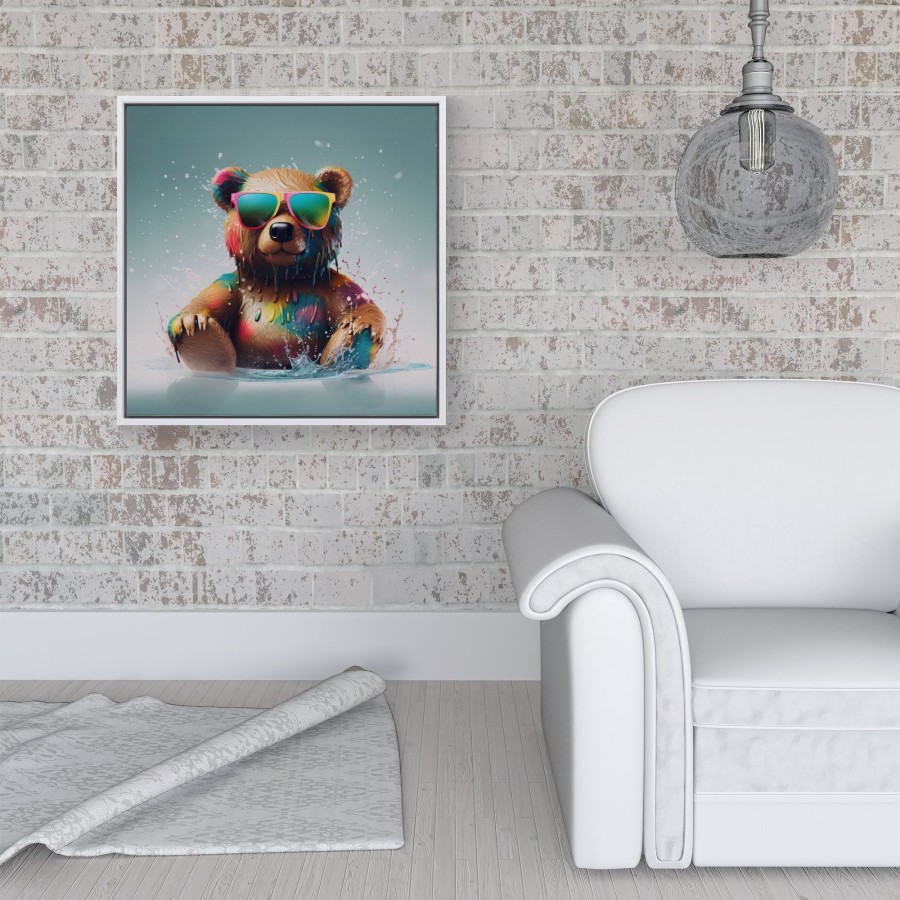 Click to view product details and reviews for Splashart Bear In Glasses Framed Canvas 16 X 16 White. Click to view product details and reviews for Splashart Bear In Glasses Framed Canvas 16 X 16 White.