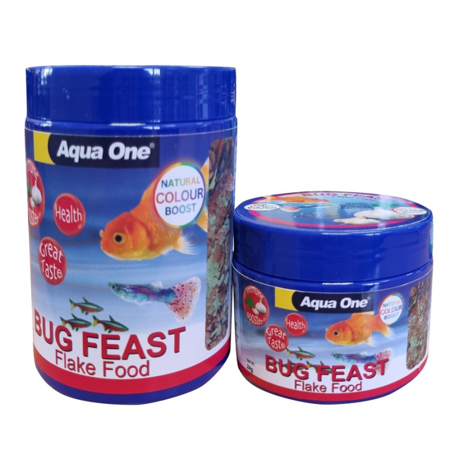 Aqua One Bug Feast Colour Booster Flake with Garlic 2 Sizes