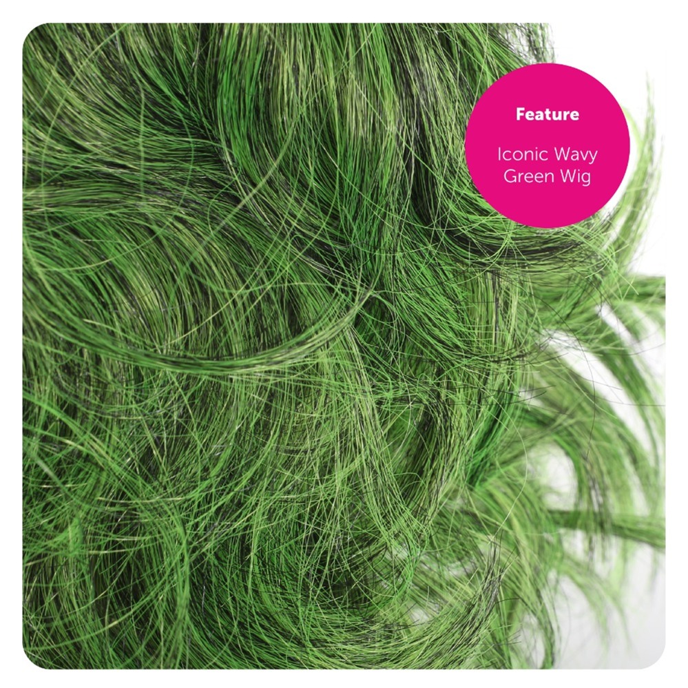 Adult Factory Worker Costume - Wig, Eyebrows, Face Paint & Gloves