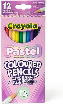 12 Pastel Coloured Pencils by Crayola