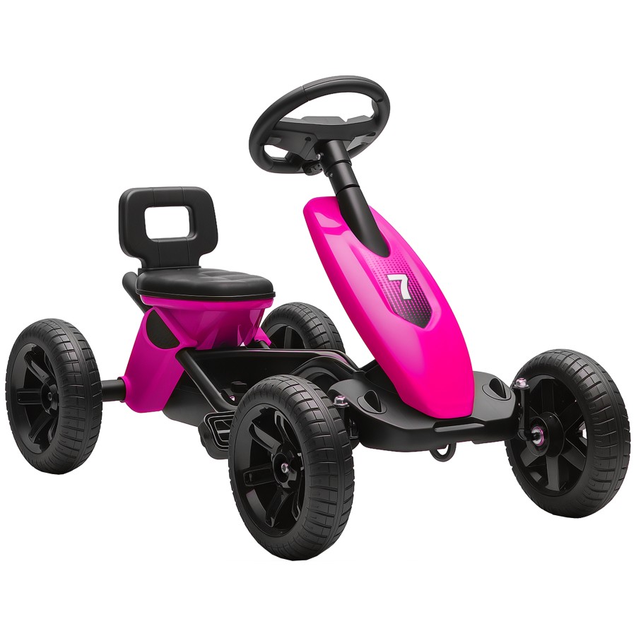 Click to view product details and reviews for Aiyaplay Pedal Go Kart For Kids Children Ride On Race Car With Silent Eva Tyres For 2 5 Years Pink.