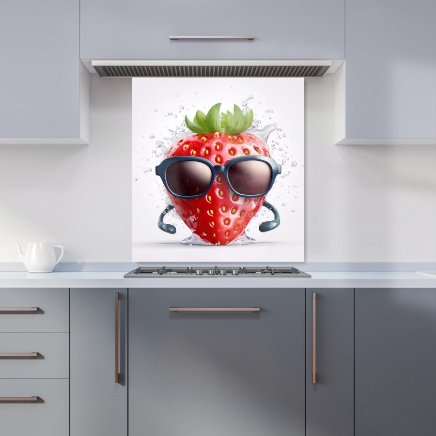 Click to view product details and reviews for Strawberry In Glasses Kitchen Splashback W700mm X H650mm.