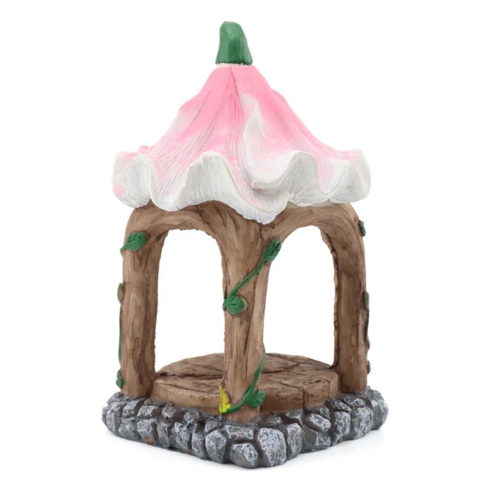 Flower Pavilion 18 x 10 x 10cm - Secret Fairy Garden Resin Decorations