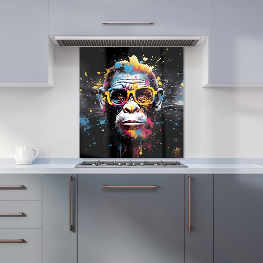 Click to view product details and reviews for Coloured Splashart Monkey Face Kitchen Splashback W700mm X H650mm.