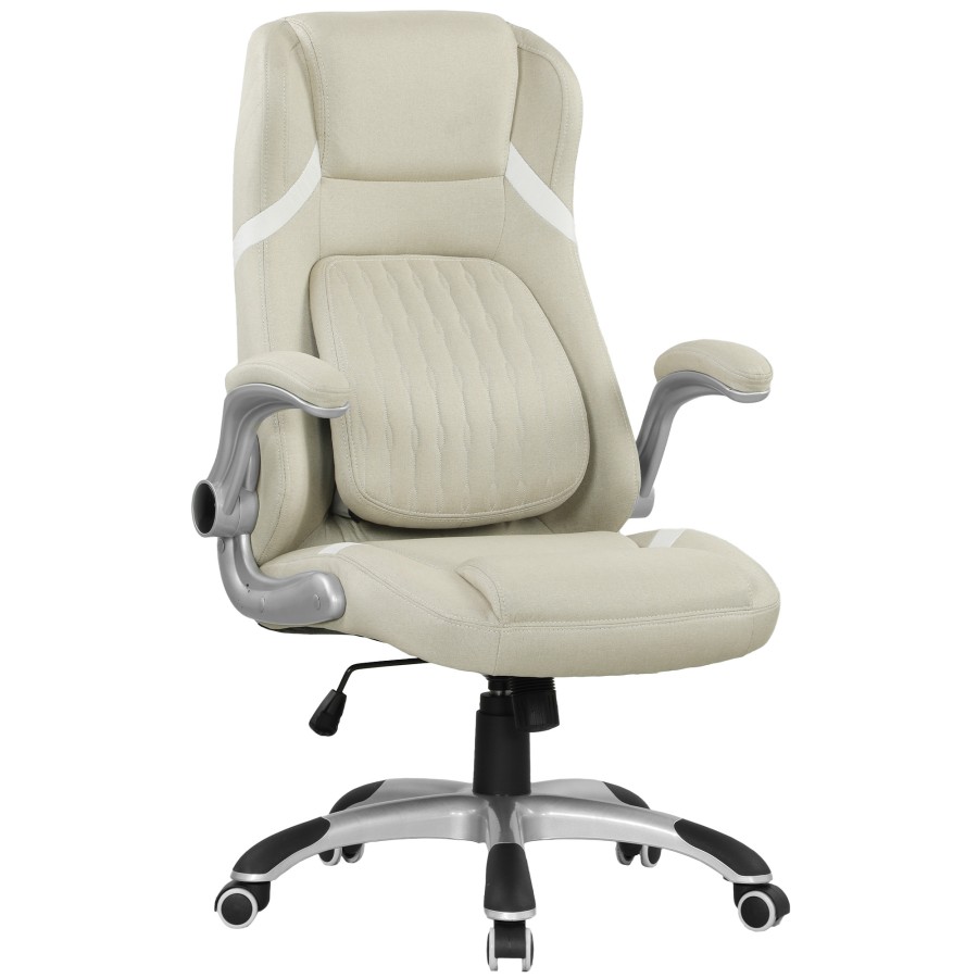 Click to view product details and reviews for Vinsetto High Back Executive Office Chair Fabric Office Desk Chair With Flip Up Armrests Adjustable Lumbar Support And Tilt Function Beige. Click to view product details and reviews for Vinsetto High Back Executive Office Chair Fabric Office Desk Chair With Flip Up Armrests Adjustable Lumbar Support And Tilt Function Beige.