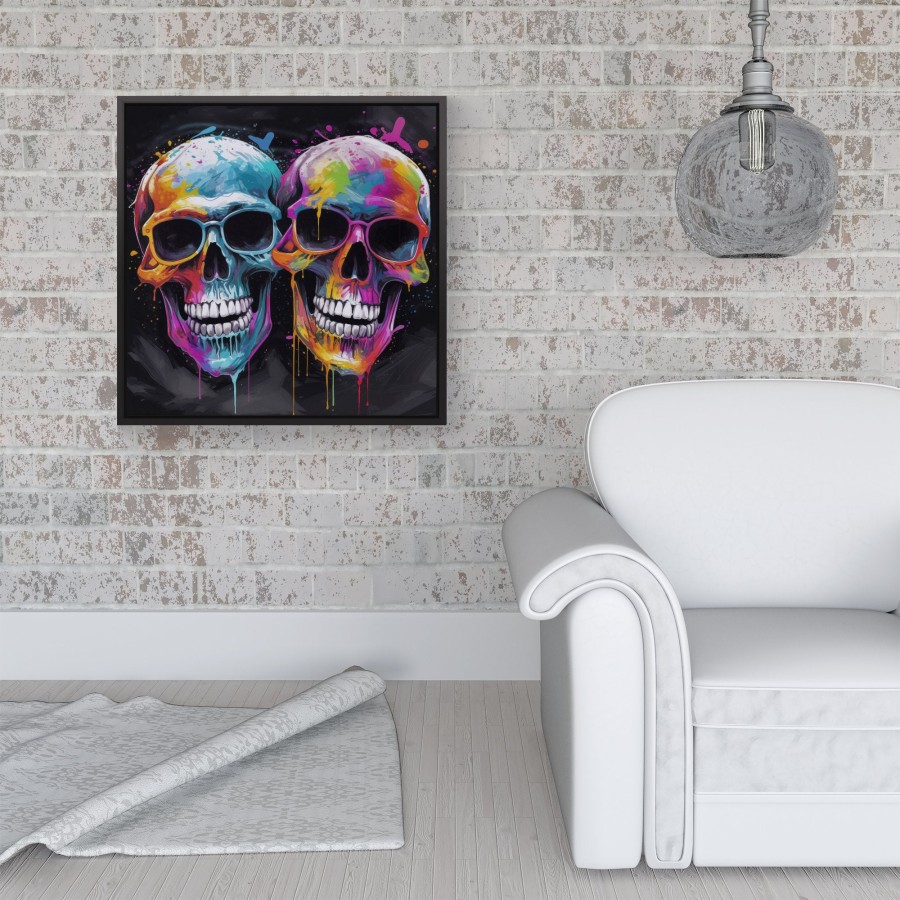Click to view product details and reviews for Splashart Happy Skeletons In Glasses Framed Canvas 16 X 16 Black. Click to view product details and reviews for Splashart Happy Skeletons In Glasses Framed Canvas 16 X 16 Black.