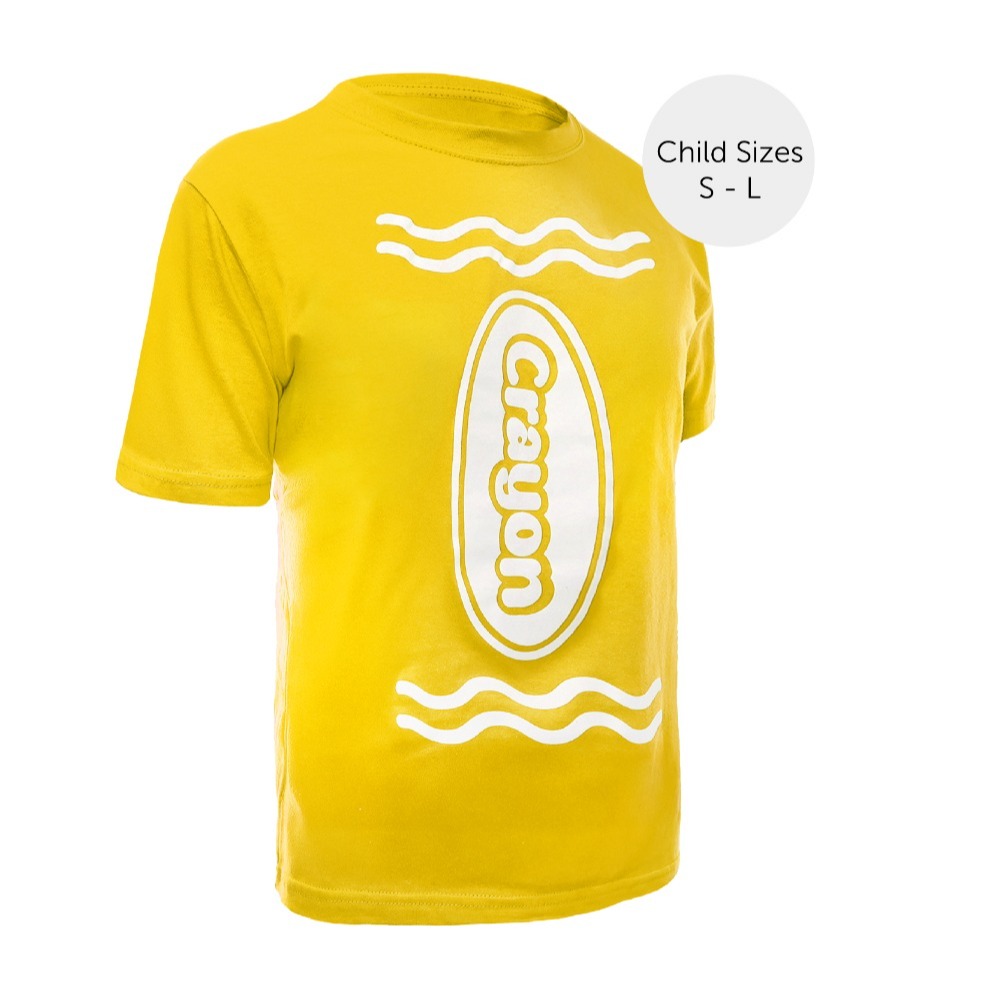 Boy's Yellow Crayon T-Shirt – Fun Kids Costume Top for Parties, Dress-Up & School Events