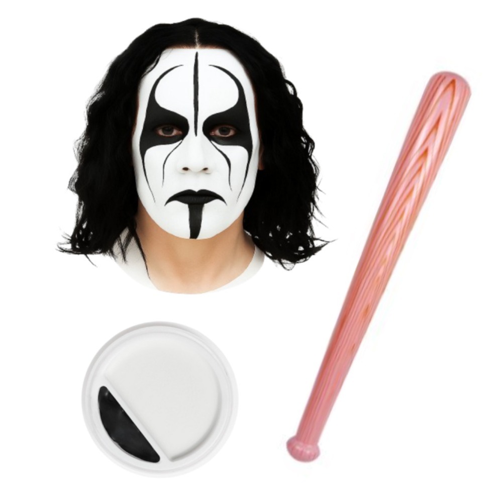Click to view product details and reviews for Adults Sting Accessory Set Wig Face Paint Inflatable Bat.