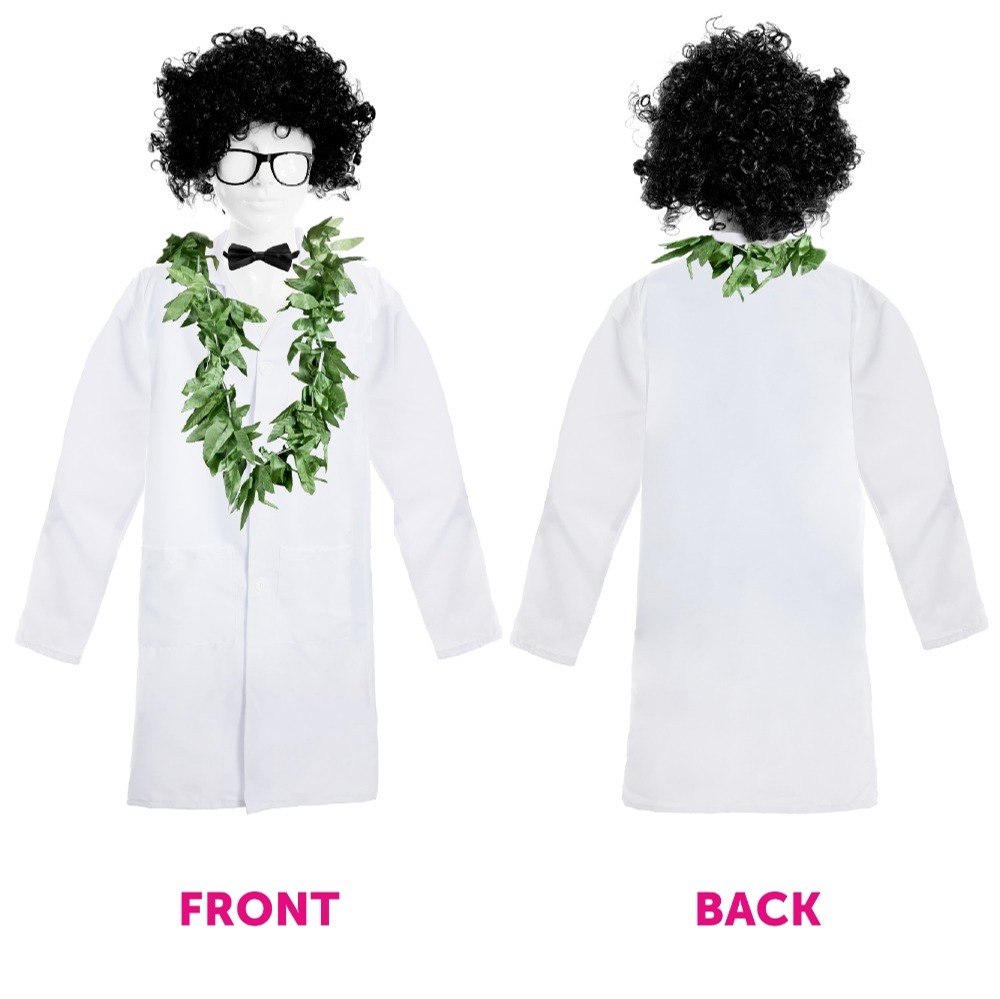 Adults Doctor GreenFinger Costume - with Spliff Prop & Hemp Leaf Garland