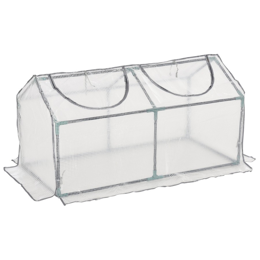 Click to view product details and reviews for Mini Greenhouse Portable Flower Planter Tomato Vegetable House For Garden Backyard With Zipper 120 X 60 X 60 Cm White.