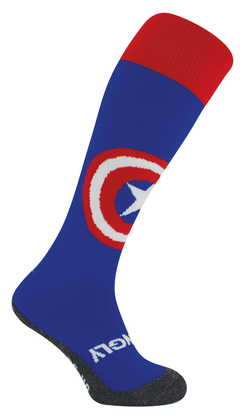 Captain America Long Socks for Sport | Hingly | Mens, Ladies & Kids | Novelty Socks for Hockey, Rugby & Football