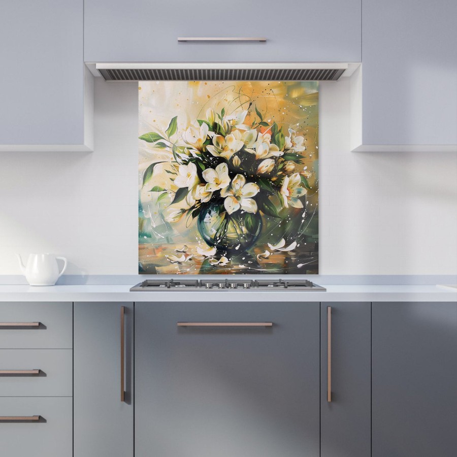 Click to view product details and reviews for Elegant Jasmine Bloom Splash Kitchen Splashback W900mm X H750mm.