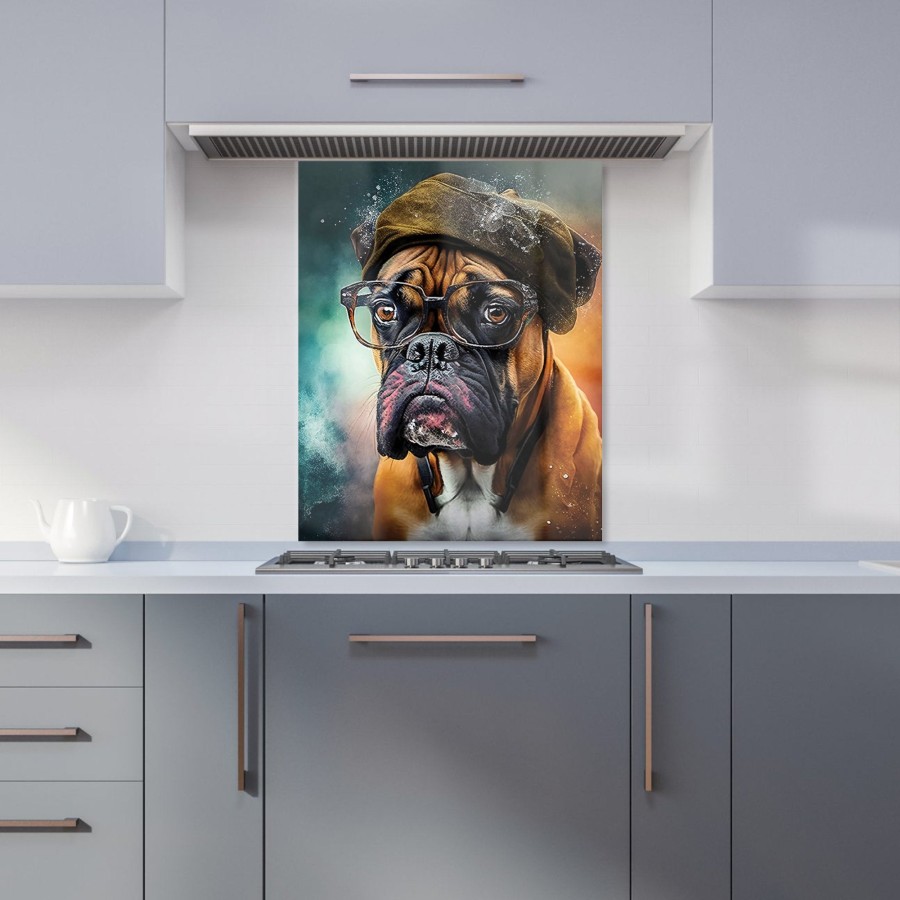 Click to view product details and reviews for Boxer Dog Splashart Kitchen Splashback W600mm X H750mm.
