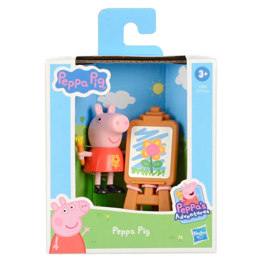 Peppa Pig Action Figure 2 Pezzi - Peppa E Danny Dog Dipingono - Giocattolo Ufficiale 3 Pollici