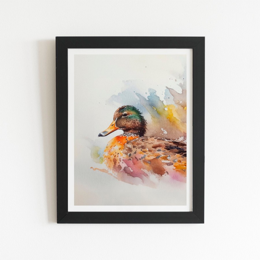 Click to view product details and reviews for Mallard Watercolour Art Prints 8 X 10 Black Frame.