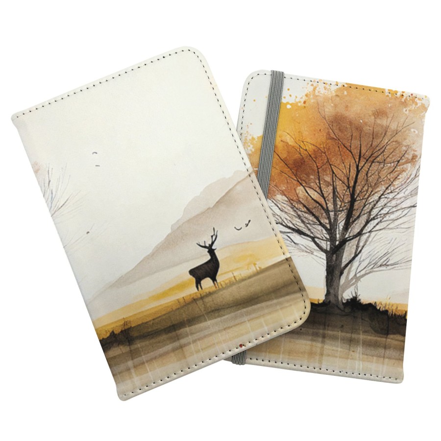 Click to view product details and reviews for Autumn Landscape Stag Watercolour Passport Cover.