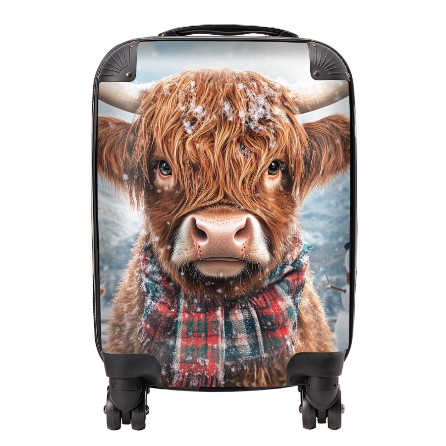 Click to view product details and reviews for Snowy Highland Cow Suitcase Small.