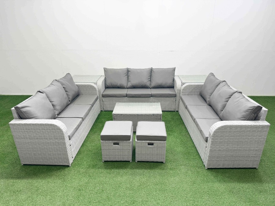 Click to view product details and reviews for Fimous Pe Rattan Lounge Sofa Set 11 Seater Outdoor Garden Furniture Set With Rectangular Coffee Table 3 Seater Sofa 2 Stools 2 Side Table Light Grey. Click to view product details and reviews for Fimous Pe Rattan Lounge Sofa Set 11 Seater Outdoor Garden Furniture Set With Rectangular Coffee Table 3 Seater Sofa 2 Stools 2 Side Table Light Grey.