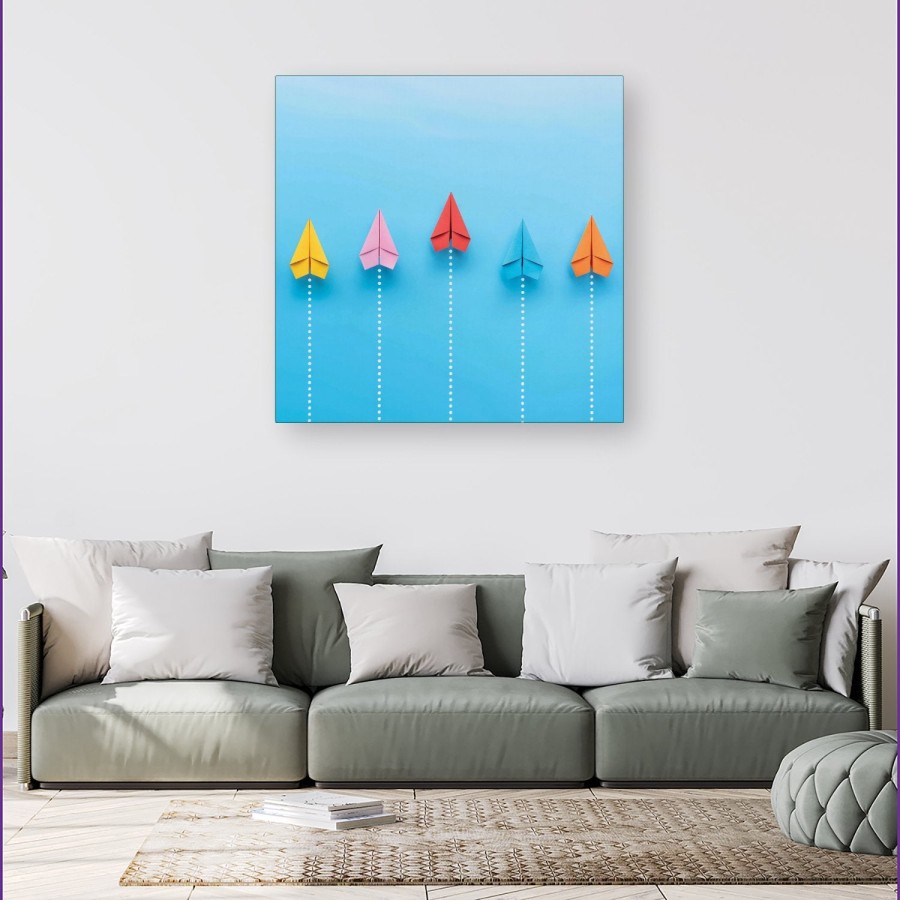 Click to view product details and reviews for Paper Aeroplanes Canvas Small 10 X 10.