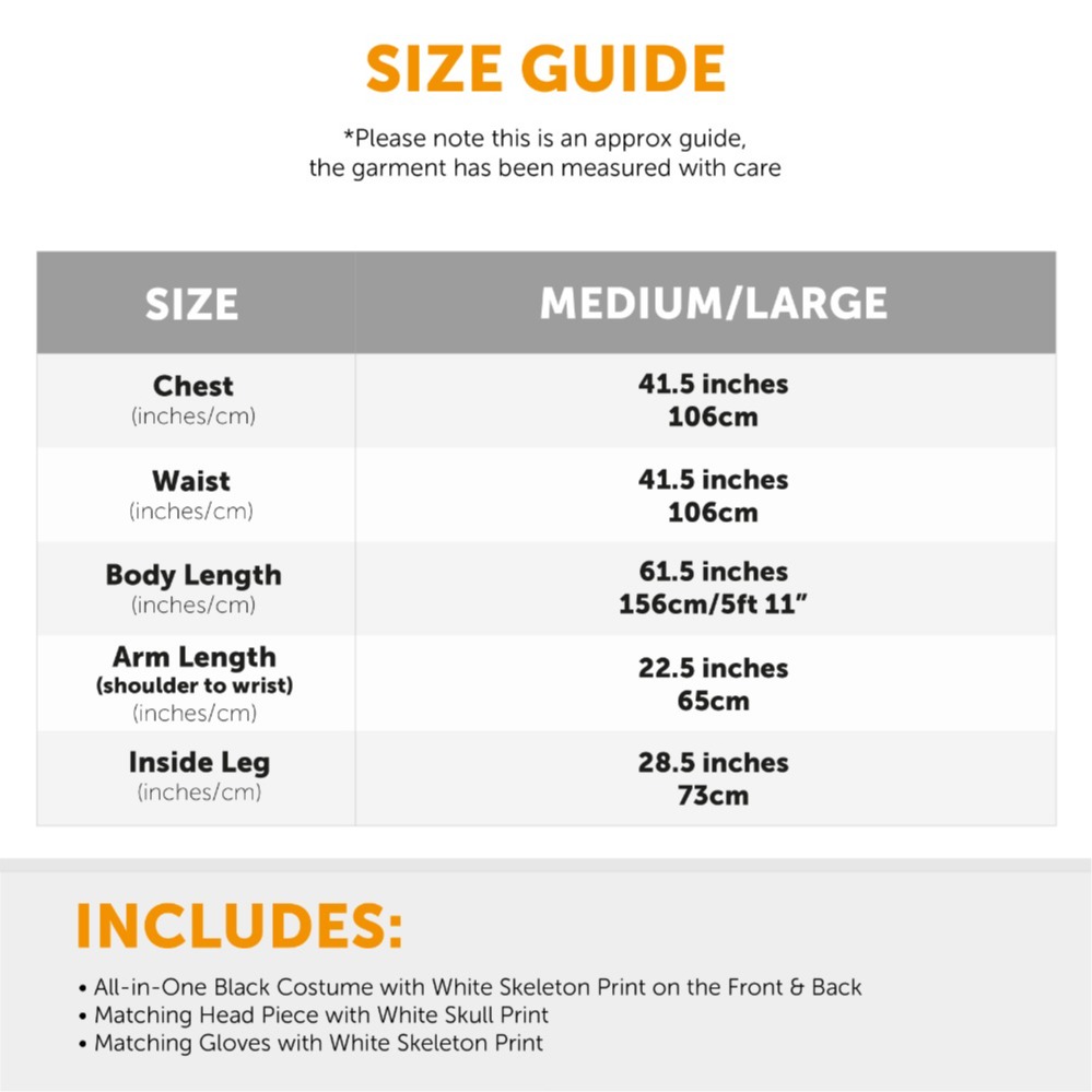 Adults Skeleton Costume