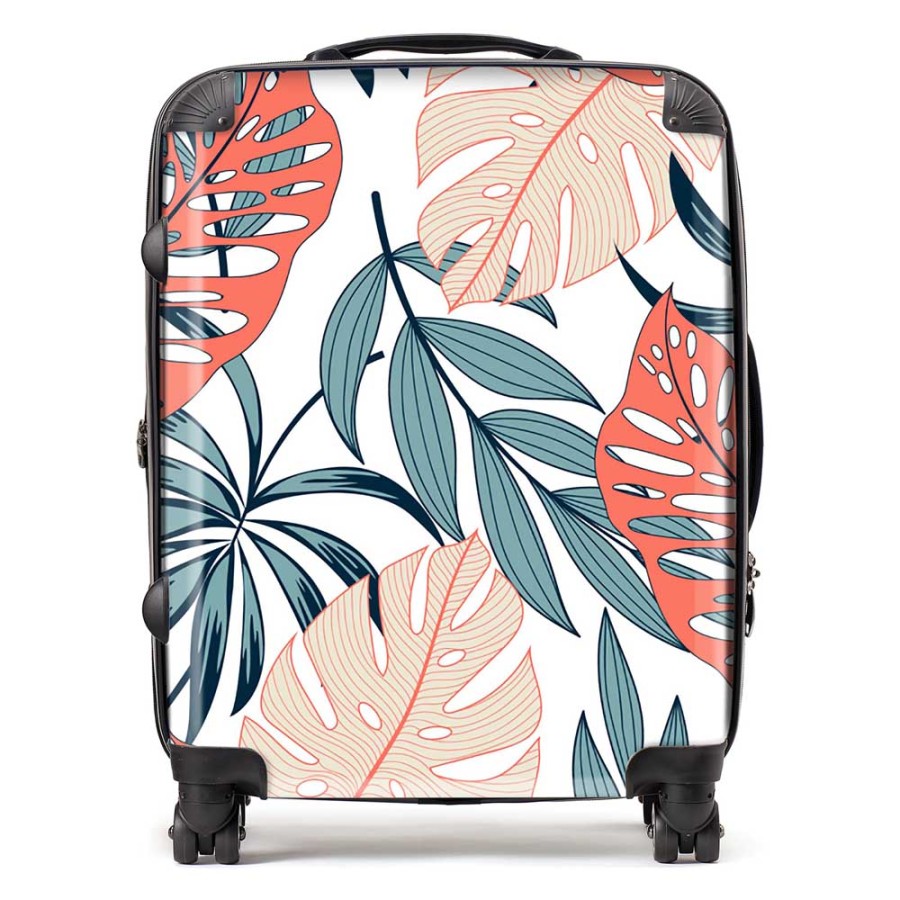 Warren Reed Tropical Leaf Pattern Suitcase - Large