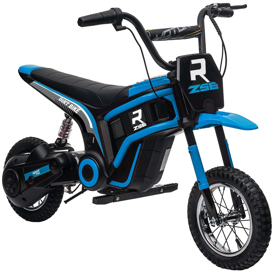 Click to view product details and reviews for Homcom 24v Kids Electric Motorbike With Twist Grip Throttle Music Horn 12 Pneumatic Tyres Max Speed 16km H For Ages 8 12 Years Blue.
