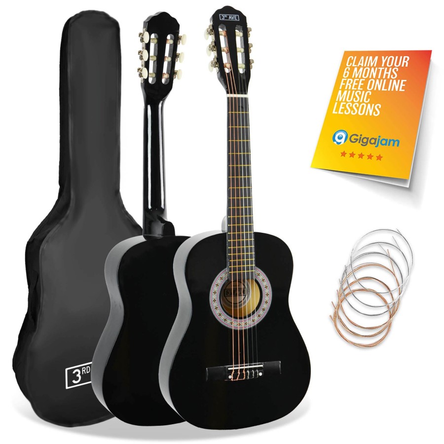 Click to view product details and reviews for 3rd Avenue 1 2 Size Classical Guitar Pack Black.