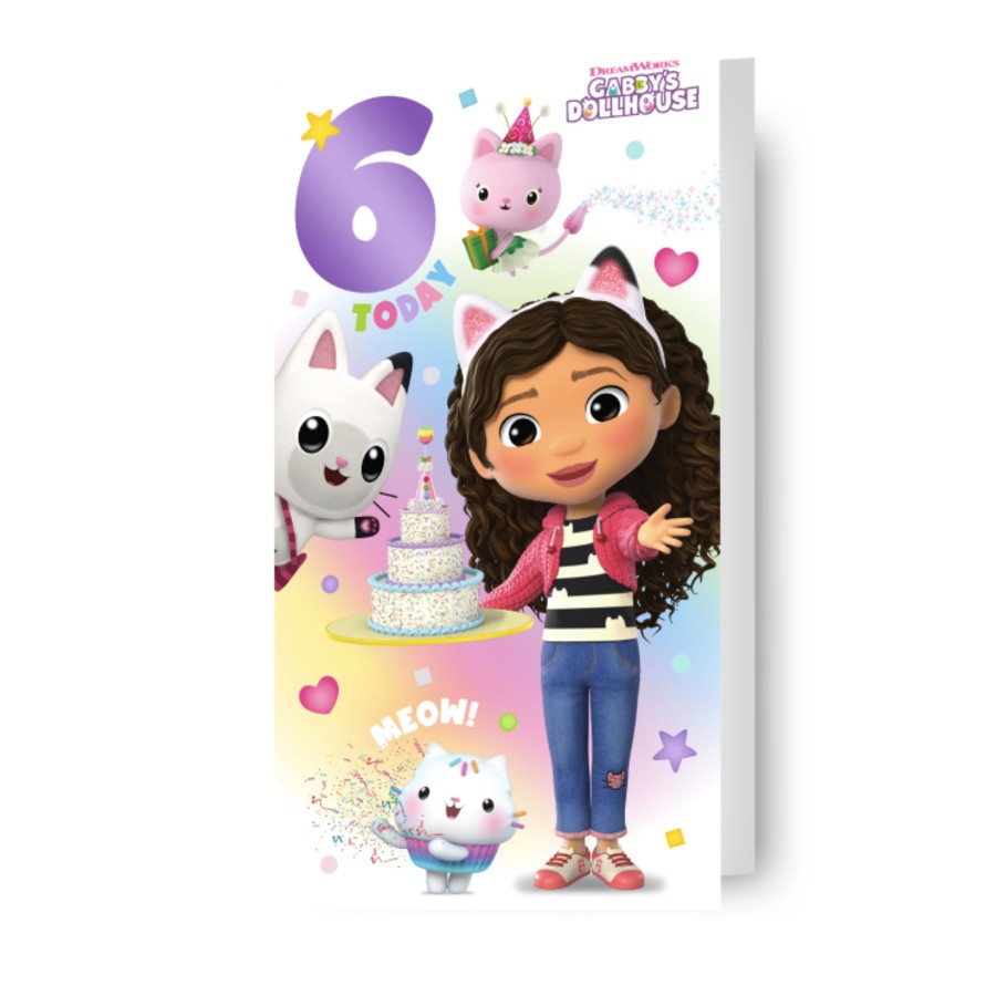Click to view product details and reviews for Gabbys Dollhouse Age 6 Birthday Card.