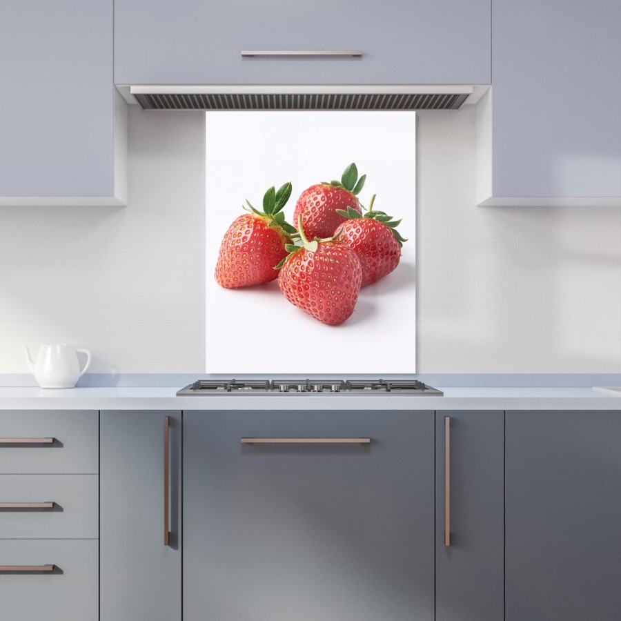 Click to view product details and reviews for Cluster Of Fresh Strawberries Kitchen Splashback W600mm X H750mm.