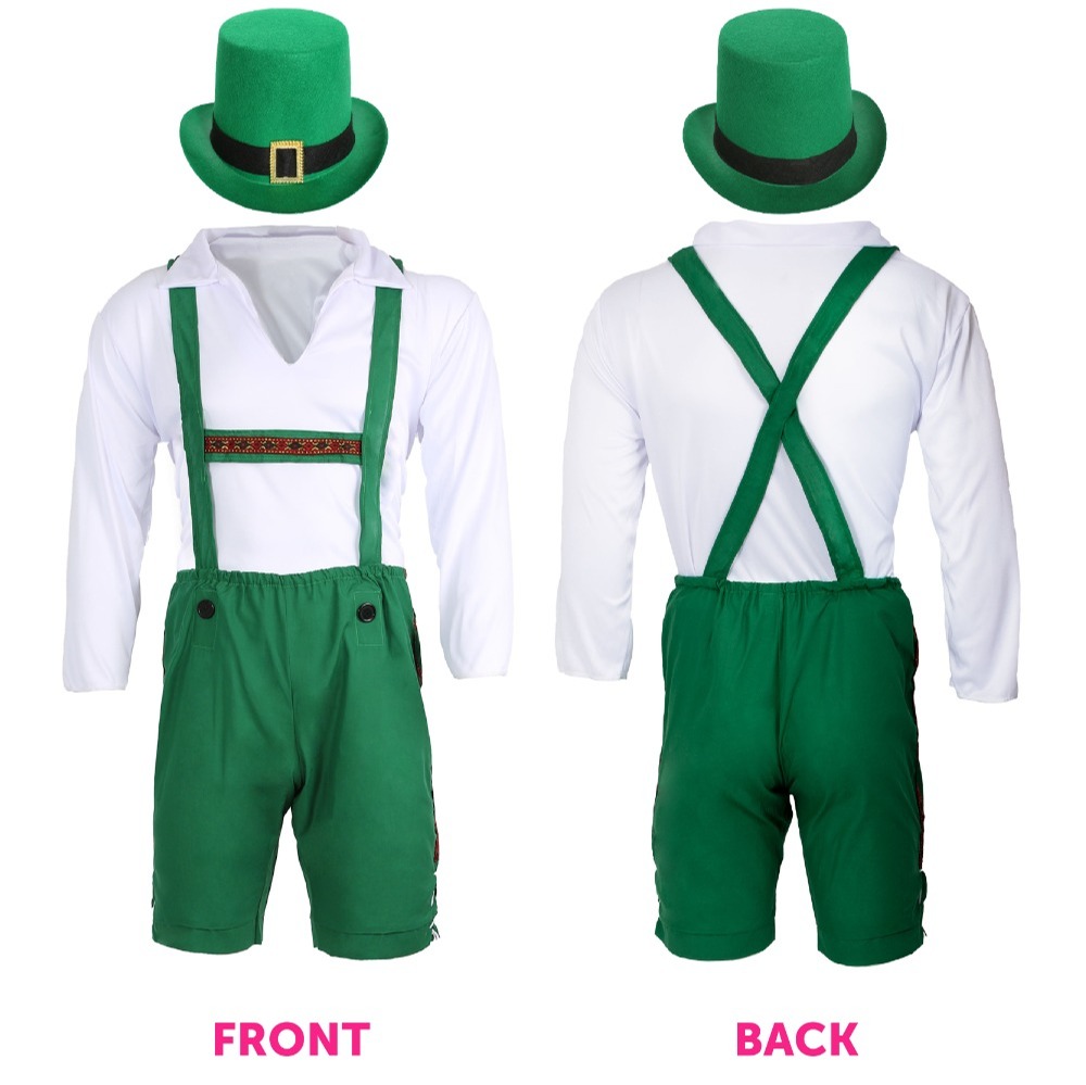 Adults Irish Leprechaun Costume & Red Beard