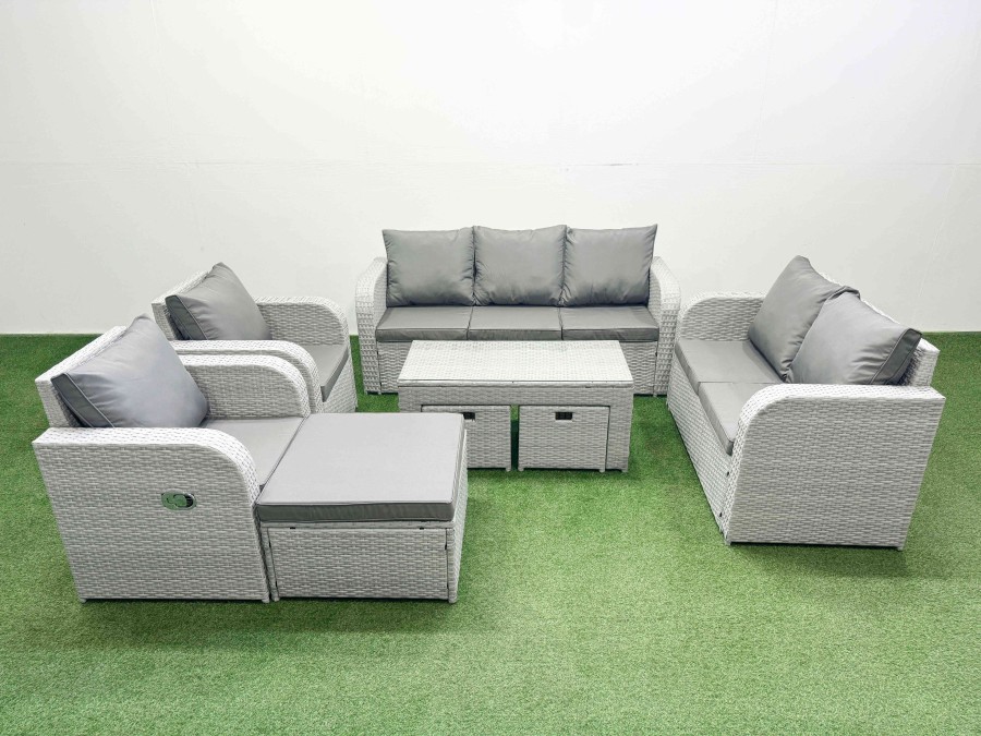 Click to view product details and reviews for Fimous Pe Rattan Garden Furniture Set Adjustable Chair Sofa Double Love Seat 2 Seater Sofa Lounge Set Rectangular Coffee Table 3 Stools Light Grey. Click to view product details and reviews for Fimous Pe Rattan Garden Furniture Set Adjustable Chair Sofa Double Love Seat 2 Seater Sofa Lounge Set Rectangular Coffee Table 3 Stools Light Grey.