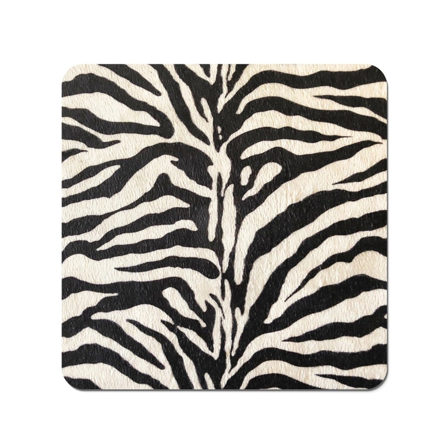 Click to view product details and reviews for White Tiger Print Coasters.