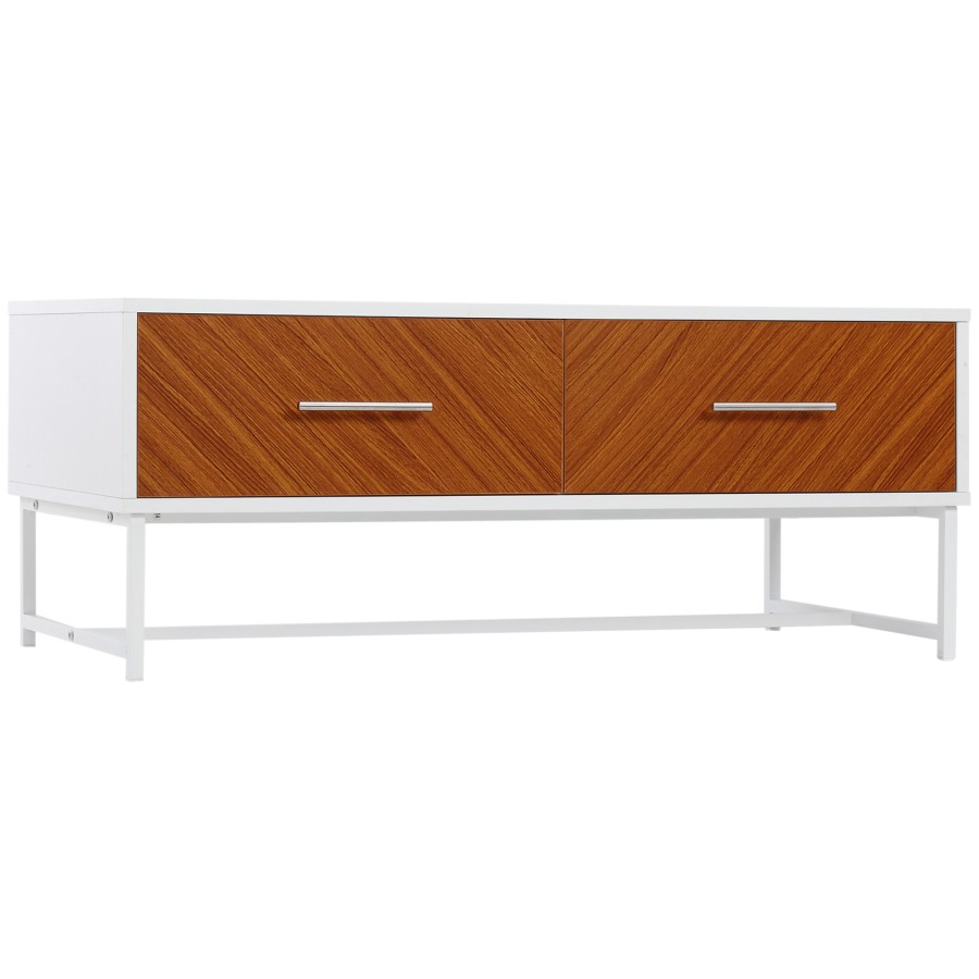 Click to view product details and reviews for Homcom Coffee Table Sofaside Table With Drawers And Open Shelf For Living Room.