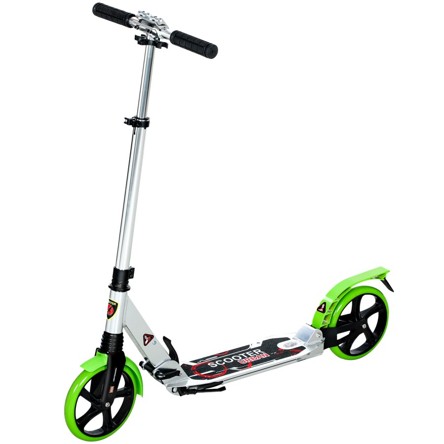 Click to view product details and reviews for Homcom Folding Kick Scooter Adjustable Ride On Scooter With 200mm Big Wheels And Double Shock Absorption Urban Scooter For 14 Teens Adult Green.
