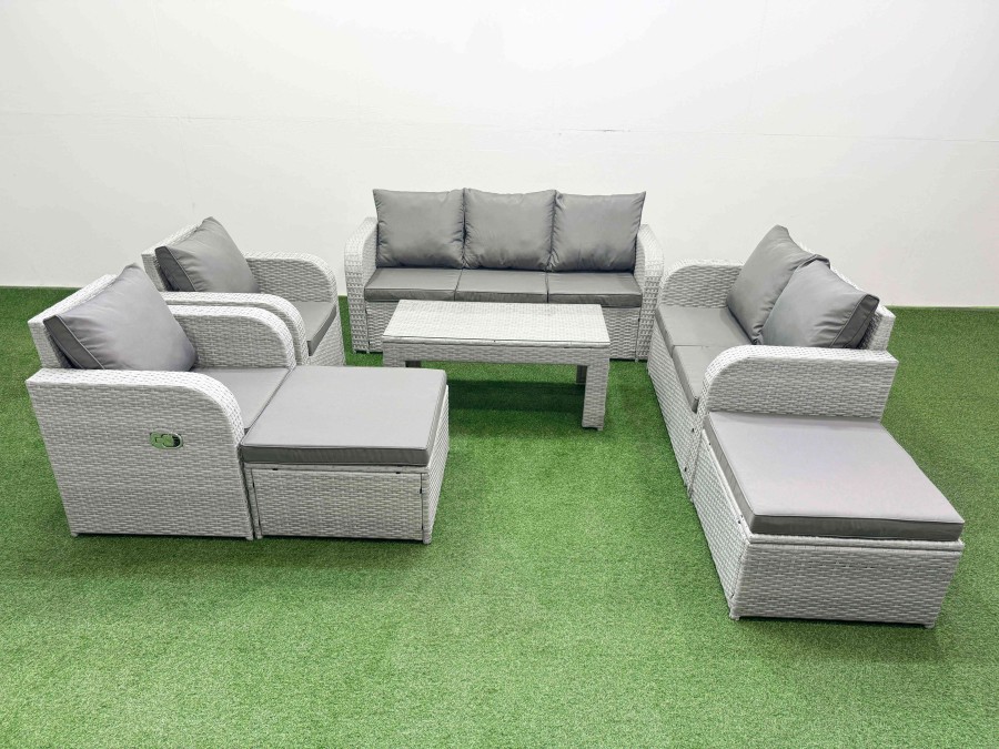Click to view product details and reviews for Fimous Pe Rattan Garden Furniture Set Adjustable Chair Sofa Double Love Seat 2 Seater Sofa Lounge Set Rectangular Coffee Table 2 Big Footstool Light G. Click to view product details and reviews for Fimous Pe Rattan Garden Furniture Set Adjustable Chair Sofa Double Love Seat 2 Seater Sofa Lounge Set Rectangular Coffee Table 2 Big Footstool Light G.