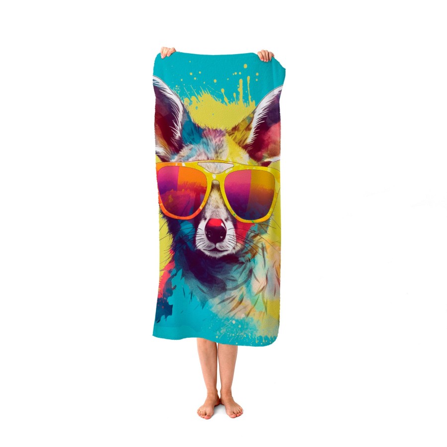 Click to view product details and reviews for Splashart Wallaby In Glasses Beach Towel.