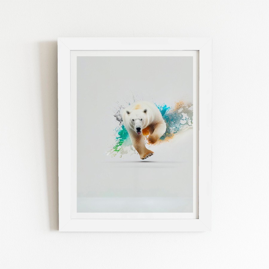 8" x 10" / White frame