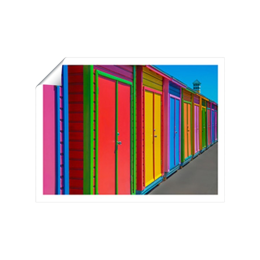 Click to view product details and reviews for Coloured Beach Huts Sketch Art Prints 8 X 10 No Frame.