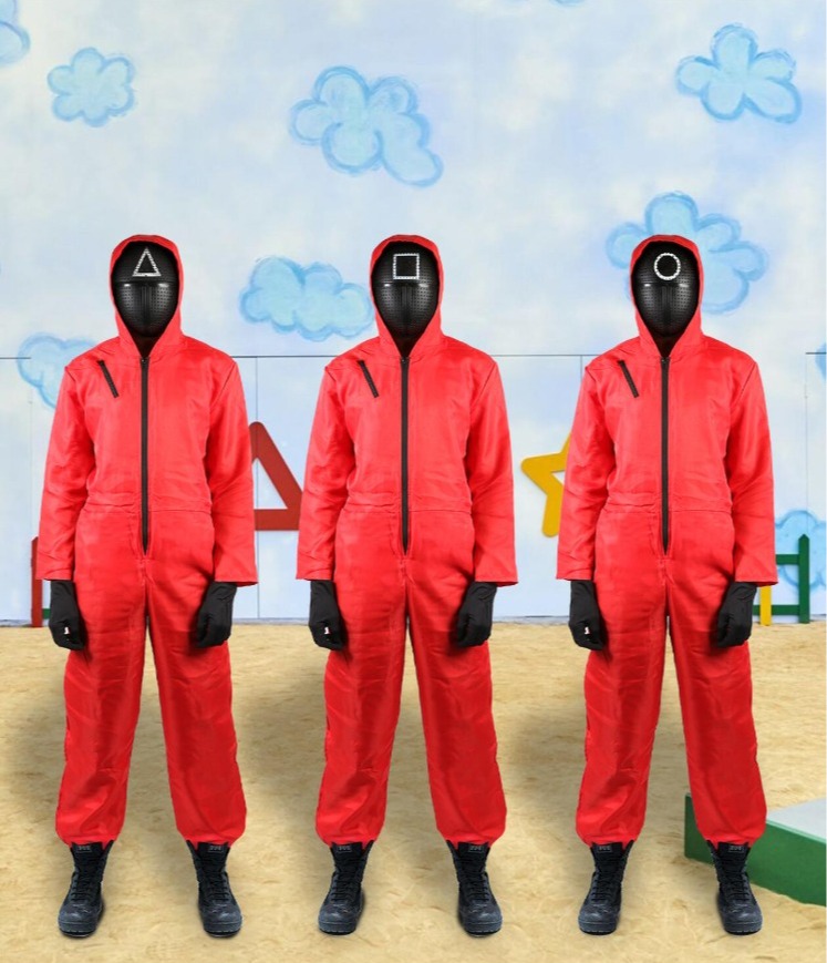 Squid Guard Square Costume TV Game Fancy Dress Outfit