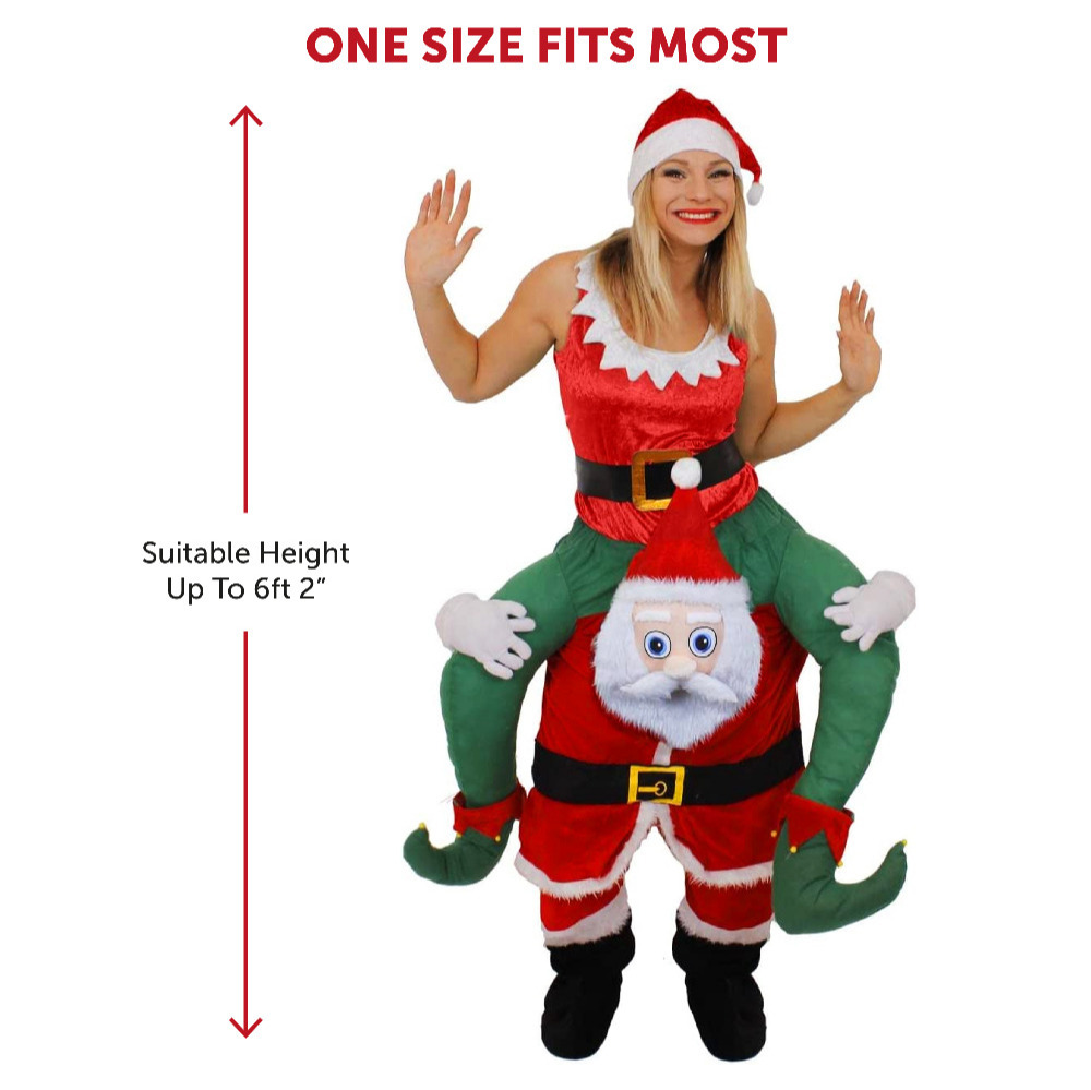 Santa Christmas Pick Me Up Costume with Women's Elf Costume